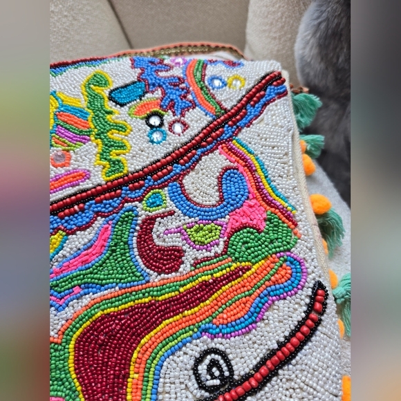 Antica Sartoria By Giacomo Cinque, Beaded Shoulder Bag, Multicolor - Picture 12 of 15